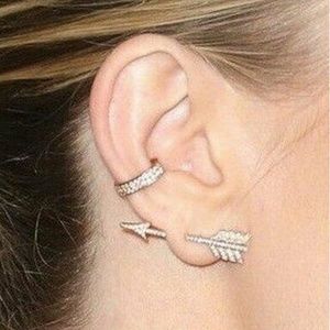 Bow Arrow Crystal Ear Stud Fashion Earring 1 piece